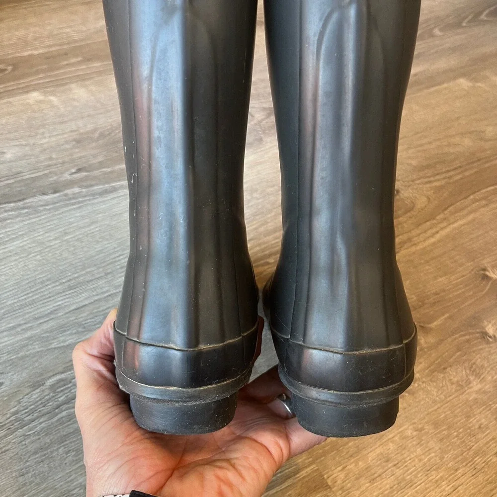 Pendleton Classic Tall Slip-Resistant Rain Boots Matte Black Gray Womens 7 EU 38 - Picture 10 of 13
